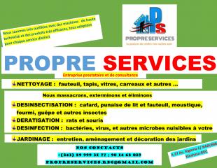 Services de nettoyage Tout, Désinsectisation, Dératisation, Désinfection et jardinage